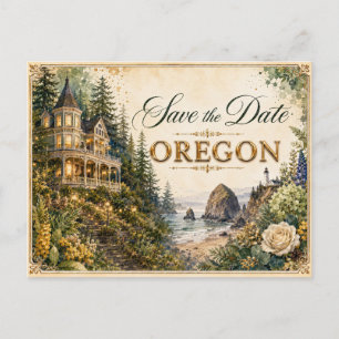 Elegante invitación de boda de Oregon para guardar