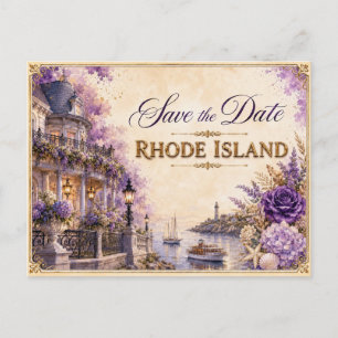 Elegante invitación de boda de Rhode Island para g