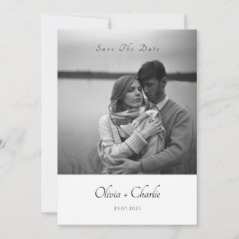 Elegante Invitación de Boda de Texto y Foto | Edit