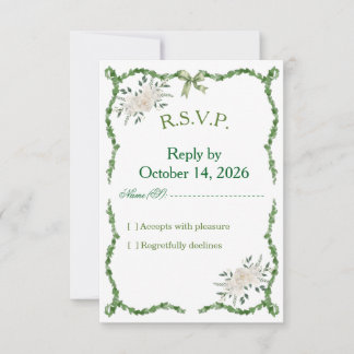 Elegante Invitación de Boda de Verde Esmeralda R.S