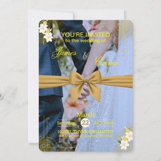 Elegante Invitación de boda editable