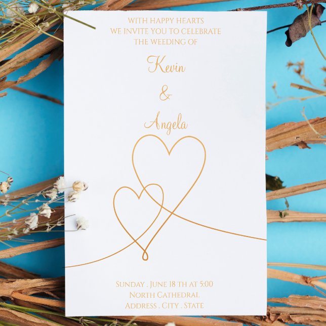 Elegante Invitación de Boda en Dorado (Subido por el creador)
