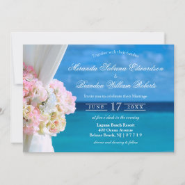 Elegante Invitación de Boda en Playa de Océano Flo