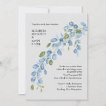 Elegante invitación de boda floral