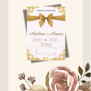 Elegante Invitación de Boda Floral