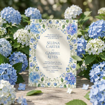 Elegante Invitación de Boda Floral Acuarela de Hor
