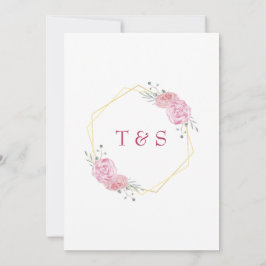 Elegante Invitación de Boda Floral de Flor de Cere