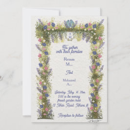 Elegante Invitación de Boda Floral Dibujada a Mano