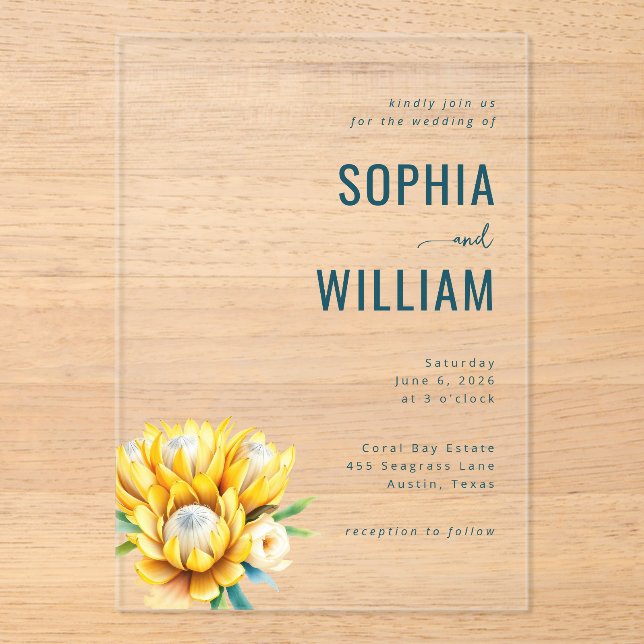 Elegante Invitación de Boda Floral Gris (Anverso)