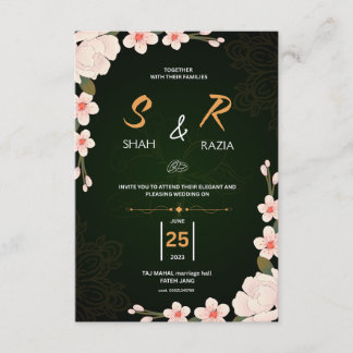 Elegante Invitación de Boda Floral | Personalizabl