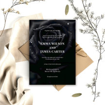 Elegante Invitación de Boda Floral Rosa de Mediano