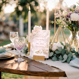 Elegante Invitación de Boda Floral Suave