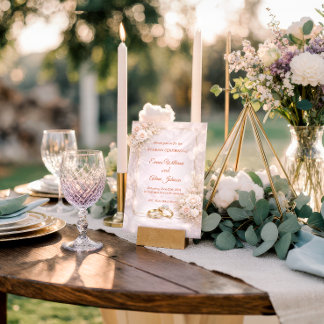 Elegante Invitación de Boda Floral Suave