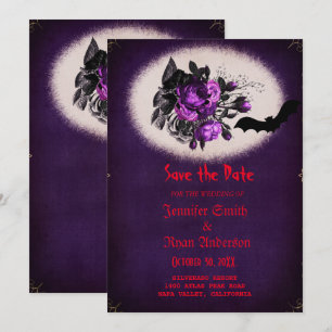Elegante invitación de boda gótica para salvar la