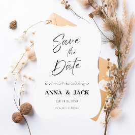 Elegante invitación de boda Guardar la fecha