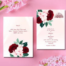 ELEGANTE INVITACIÓN DE BODA ISLÁMICA FLORAL