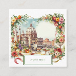 Elegante invitación de boda italiana en Florencia