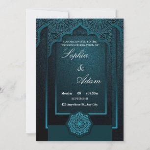Elegante Invitación de Boda Marroquí