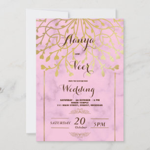 Elegante invitación de boda Mehndi