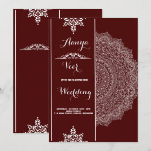 Elegante invitación de boda Mehndi