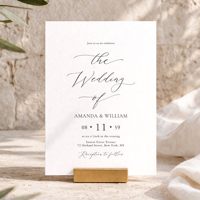 Elegante Invitación de Boda Minimalista (Subido por el creador)