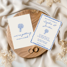 Elegante Invitación de Boda Minimalista con Borde