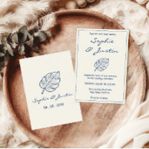 Elegante Invitación de Boda Minimalista con Hoja T