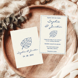 Elegante Invitación de Boda Minimalista con Hoja T