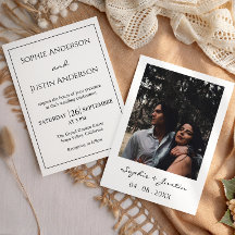 Elegante Invitación de Boda Minimalista Moderna en