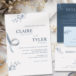 Elegante Invitación de Boda Moderna y Minimalista 