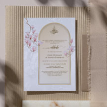 Elegante Invitación de Boda Nikkah | Magnolias