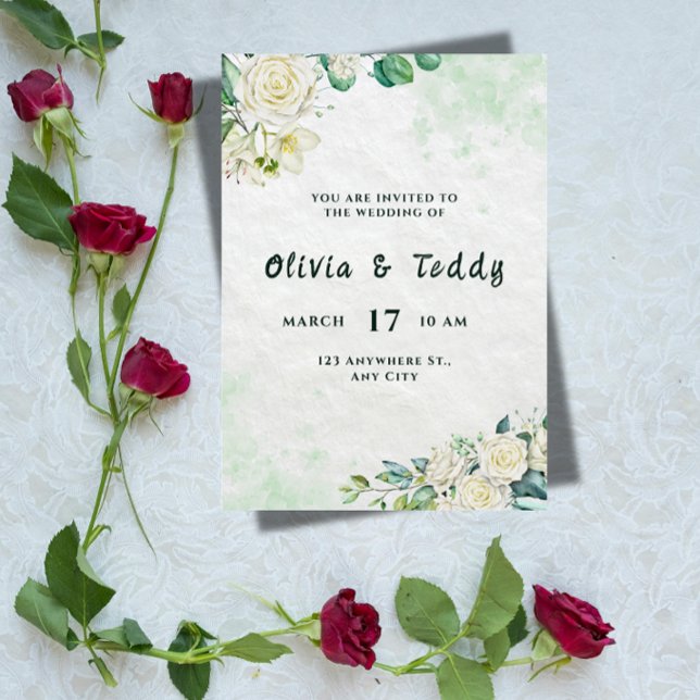 Elegante Invitación de Boda Orgánica Moderna (Subido por el creador)