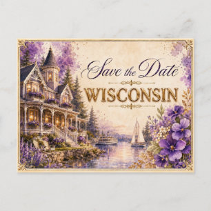 Elegante invitación de boda para guardar la fecha