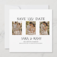 Elegante Invitación de Boda para Guardar la Fecha