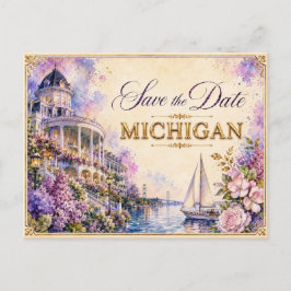Elegante invitación de boda para guardar la fecha 