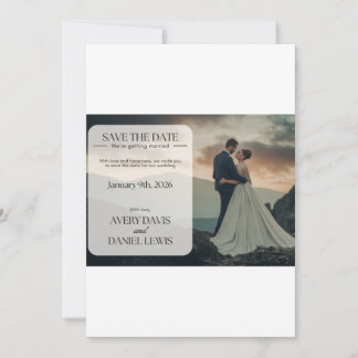 Elegante invitación de boda personalizada