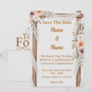Elegante Invitación de Boda Personalizada 8