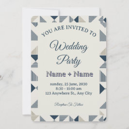 Elegante invitación de boda personalizada para la