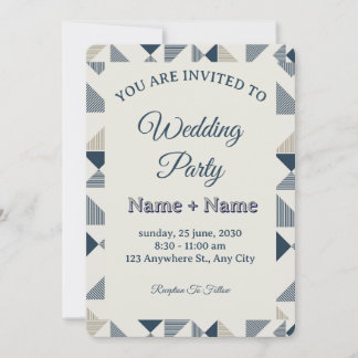Elegante invitación de boda personalizada para la