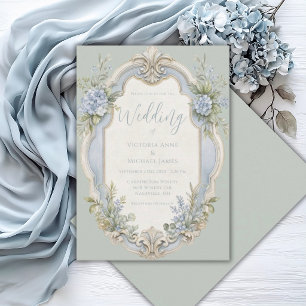 Elegante Invitación de Boda Romántica Floral Vinta