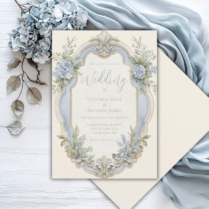 Elegante Invitación de Boda Romántica Floral Vinta