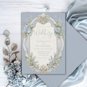 Elegante Invitación de Boda Romántica Floral Vinta