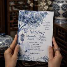 Elegante Invitación de Boda Romántica Inspirada en