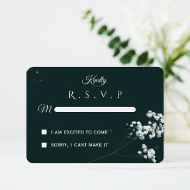 Elegante Invitación de Boda Verde Esmeralda con Al
