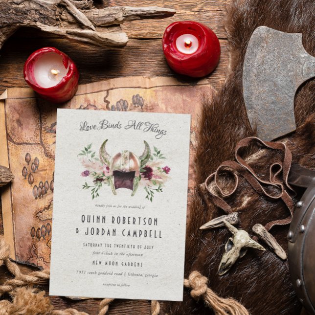 Elegante Invitación de Boda Vikinga (Subido por el creador)