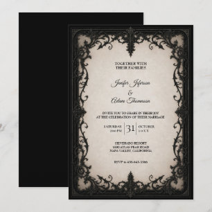 Elegante Invitación de Boda Vintage