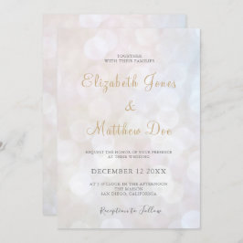 Elegante Invitación de bodas de champán espumoso