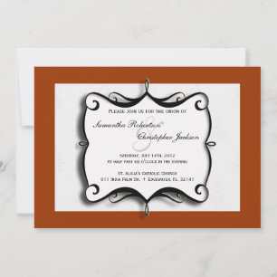 Elegante invitación de bodas de época