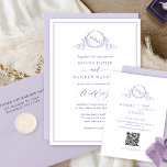 Elegante Invitación de bodas en monograma de lavan<br><div class="desc">Relájese con esta hermosa invitación a la boda con un exquisito monograma botánico dibujado a mano y detalles modernos de caligrafía escrita a mano. La posibilidad de cambiar "junto con sus padres" la introducción "junto con sus familias", "junto con una gran alegría" o "junto con un gran placer". Delantera con...</div>