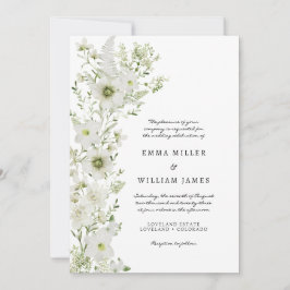 Elegante invitación de bodas rústicas de boho verd
